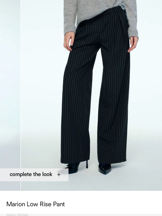 Reformation Pants - Reformation Black Pinstripe Wide-Leg Pants